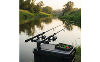 Double Head Fishing Rod Holder Long-Lasting Double Rod Fishing Bracket Stable Support Non-Slip Silicone Pad