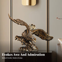 Spreading Extended Avian Figure Figurine Housewarming Gift Avian Figure Statue House Decoration Hand-Painted Patriotic Decor