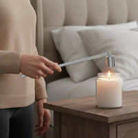 Stainless Steel Candle Snuffer Smokeless Flame Extinguishing Candle Flame Putter Long-Lasting and Heat Resistant Wick Snuffer Pivoting Head For
