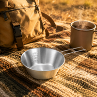 Portable Camping Bowl Bag, Folding Bowl Storage for Picnics, Waterproof Tableware Bag, Neat Kitchen Utensil Organizer