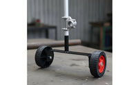 Adjustable Mower Auxiliary Wheel Bracket Universal Grass Trimmer Wheel Assembly Stable Sturdy for Yard Maintenance