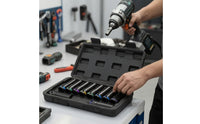 11 Pieces Deep Impact Socket Set Heavy-Duty Drive Impact Socket Set Tool Industrial-Grade Portable for Mechanics, Auto Repair