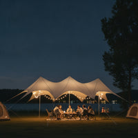 Three-Peak Tent UVF 50+ Outdoor Canopy Tent Protection Outdoor Canopy with Poles for Event Planners, Campers, Weddings, Camping