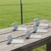 6 Pieces T-Post Fence Bracket Metal T-Post Mounting Bracket Heavy Duty Steel