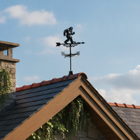 Metal Animal Weathervane for Outdoor Garden and Yard Decoration, Iron Art Craft Ornament