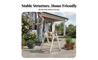 Foldable Folding Step Ladder Anti-Slip Steps V-Shaped Frame Step Stool Wide Pedals Portable Ladder with Handrail Safety Lock for Homeowners, DIY Enthusiasts, Seniors, Indoor, Outdoor, Kitchen, Garage