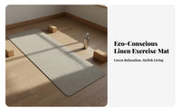 Exercise Mat Scratch Resistant linen Exercise Mat Shock Absorption Fitness Equipment for Women, Professionals, Gym, Home