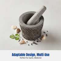 Stone grinding bowl and pestle, manual garlic crusher, home medicine grinding tool, multiple size options