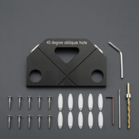 Triangular Opening 45 Degree Oblique Hole Jig Compact 45 Degree Drill Guide Jig Black Angle Drill Guide Exact Alignment for Woodworkers, Carpenters