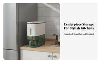Single-Press Dispensing Rice Dispenser Moisture-Proof Sealed Rice Bin Slim Body for Countertop, Cabinet