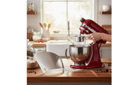 Rust-Resistant Stainless Steel Pouring Chute Dishwasher Safe Mixer Splash Guard Snap-on Design for Baking