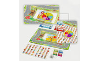 56 Pieces Family Bus Board Game Educational Board Game with Play Mat Interactive Cartoon for Kindergarten
