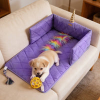Crinkle Paper Bolstered Pet Mat with Toys Chew-Resistant Rope Interactive Pet Play Mat Non-Slip Bottom Dog and Cat Activity Bed Creature Themed for Kittens