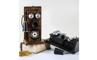 Metal Rotary Dial Phone Model Tabletop Telephone Ornament European-Inspired Vintage Phone Decor Decorative Craft