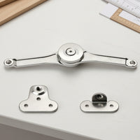 Silver Cabinet Lid Support Hinge Metal Lid Support Hinge Rust-Resistant Hardware Safe for Cabinets