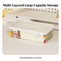 Stackable Pen Case Transparent Design Stackable Latch Box Large Capacity