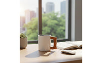 Stainless Steel Mug Wood Handle Wall Insulated Cup Nordic Coffee Cup for Office