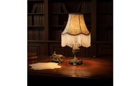 European Style Tassel Lampshade Handmade European Style Lampshade Elegant Accent Green Textile Lamp Cover for Bedroom, Living Room, Study