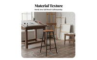 Nordic Design High Stool with Backrest Minimalist Design High Stool with Low Backrest Sturdy Frame Bar Chair Easy Assembly for Homeowners, Adults, Business Owners, Cafe, Restaurant, Kitchen, Living Room