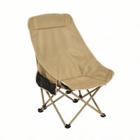 Camping Chair with Carry Bag Padded Folding Chair with Side Pocket Furniture High-Back Portable for Campers, Fishing, Picnics