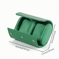 Watch Roll Leather-Like Watch Roll Case Secure for Commuters, Business Trips