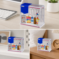 INOMATA Original Imported Badge Storage Box, Dustproof Display Case for Badges, Cards, and Anime Merchandise