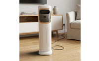 Multipurpose Column Air Cooler with Heater Floor-Standing Evaporative Air Cooler Portable Misting Fan with Heater Windowless for Homeowners