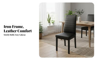 Modern Design Upholstered High-Back Dining Chair Comfortable Household Furniture Sturdy Construction Easy to Clean for Restaurant Owners, Interior Decorators, Kitchen, Coffee Shop, Living Room, Home Office