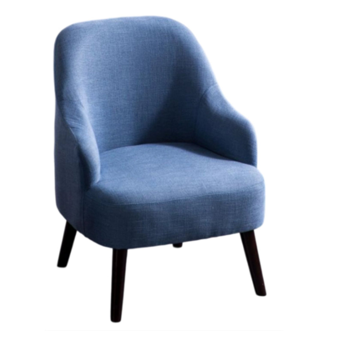 Nordic Design Upholstered Wooden Armchair Leisure design Upholstered Armchair with Wooden Frame Comfortable pad Accent Chair Curved rearrest for Cafe Owners, Office Managers, Living Room, Bedroom, Reception Area, perusing alcove
