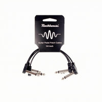 3 Pieces Compact Guitar Pedal Cable Cable Molded Angled Cable Cable Black Audio Lead Metal Plugs