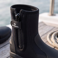 Zippered Diving Shoes with Zipper Shielding Neoprene Booties with Hard Sole Abrasion-Resistant Diving Booties Flexible for Divers, Snorkelers, Surfers, Snorkeling, Surfing, Beach Walking