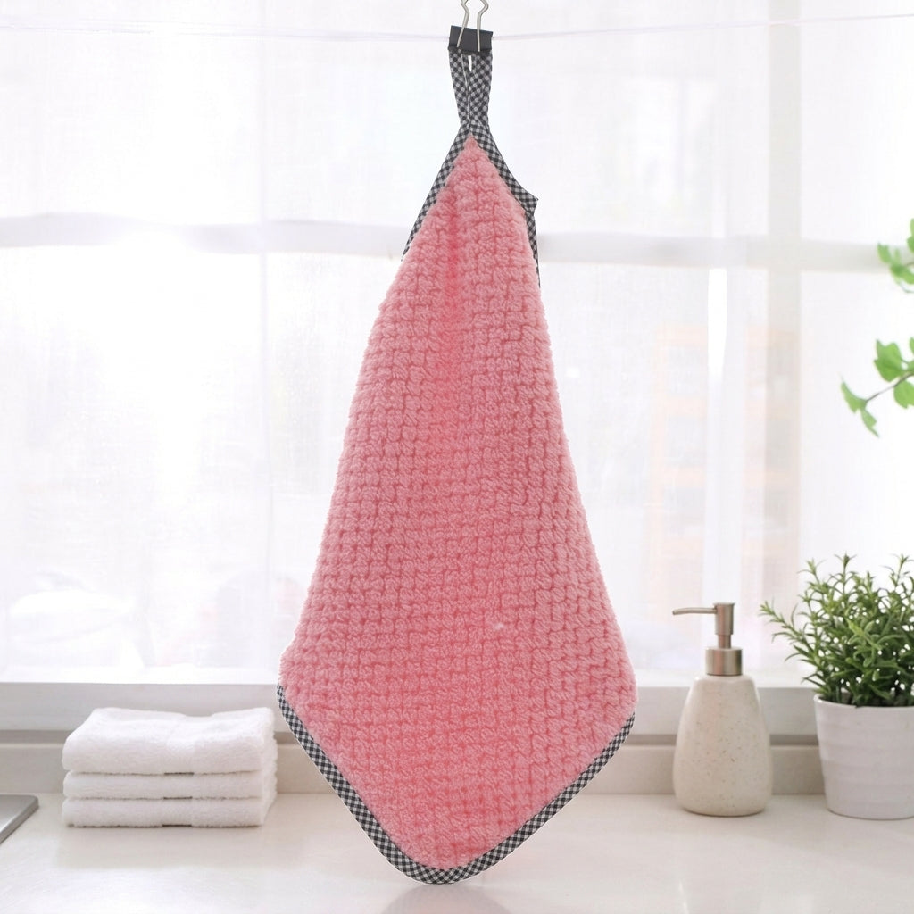 Oil Resistant Microfiber Cloths and Dishcloths, Microfiber Dishcloths 25x25 cm for Stovetop, Washable Weave Pattern Reusable Kitchen Cleaning Tool