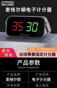 Electronic Scorekeeper for Billiards, Basketball, Table Tennis