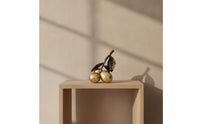 Lemon Ornament with Branch Three-Dimensional Lemon Ornament Compact Figurine for Desktop