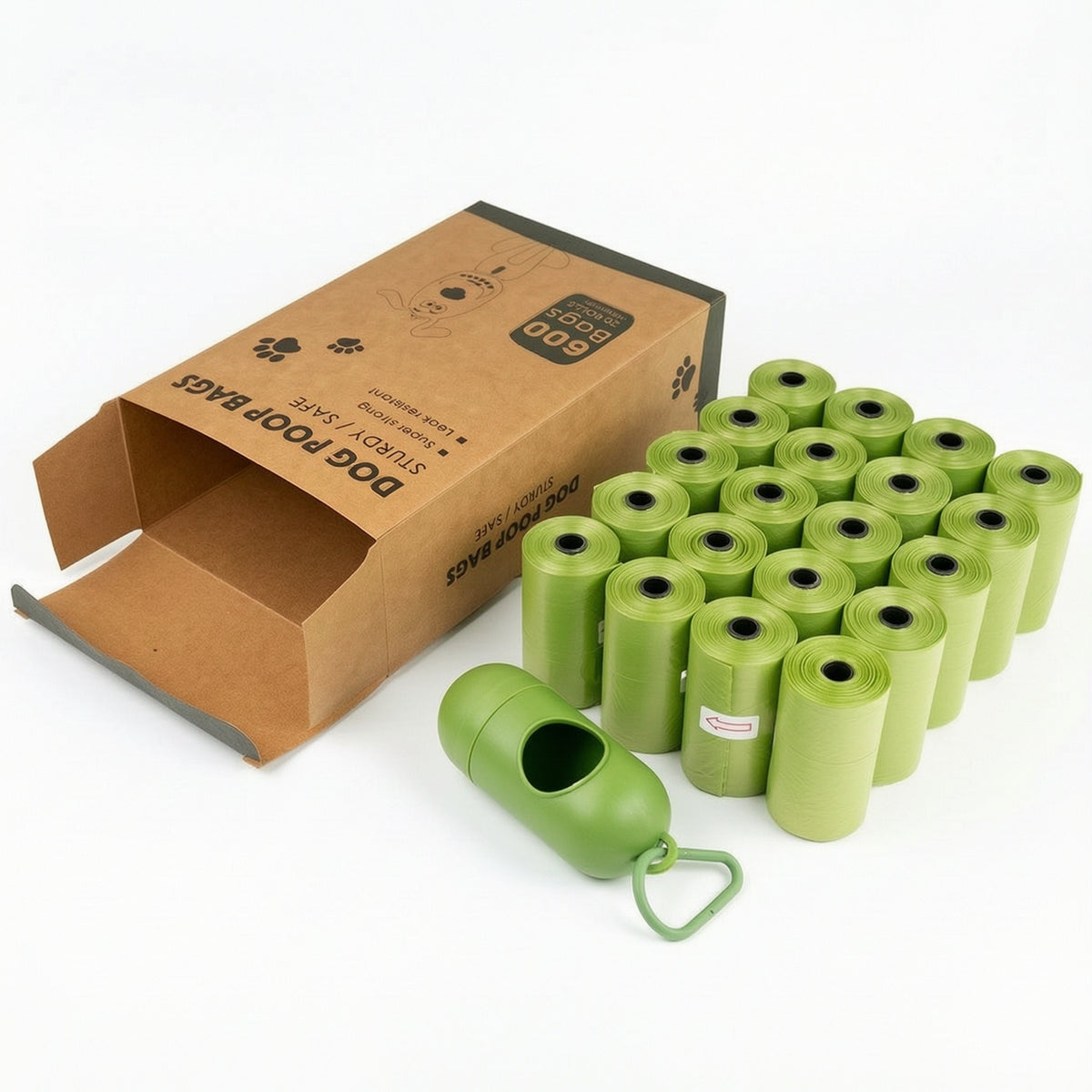 20 Rolls Dog Poop Bags Thick Dog Poop Bags with Dispenser Large for Parks
