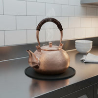 Copper Teapot Hammered Surface Copper Kettle Decorative Design Hook Handle Teapot for Boiling Water