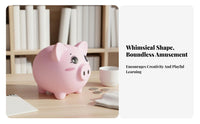 Piggy Bank Creative Gift Cartoon Pig Bank Fun Toy Pig Box for Kids, Children, Nursery, Bedroom Decor