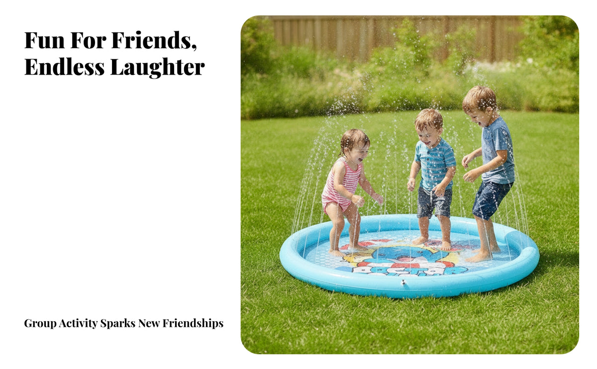 Raised Perimeter Border Inflatable PVC Mat Built-in Valve Inflatable Water Play Mat