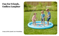 Raised Perimeter Border Inflatable PVC Mat Built-in Valve Inflatable Water Play Mat