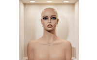 Female Mannequin Head with Shoulders Realistic Wig Display Stand Authentic for Cosmetologists, Retail Stores