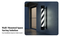 Illuminated Haircut Pole High Brightness Haircut Pole Lamp Rotating Salon Sign Energy Saving Rotating Striped Lamp Attractive