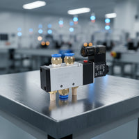 2-Position 5-Way Solenoid Valve 24V DC Pneumatic Solenoid Valve Aluminum Alloy Threaded for Technicians, Automation Systems