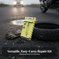 Portable Tubeless Tire Repair Kit Long-Lasting Emergency Car Tire Repair Kit Multi-Vehicle Use for DIY Mechanics, Roadside, Travel