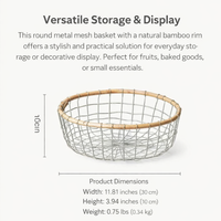 Egg Holder Storage Basket for Kitchen, Fruit for Minimalist Display, with Ventilation Design