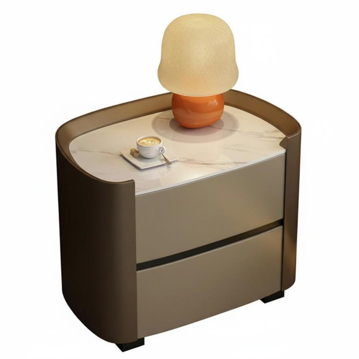Luxury Design Single-Drawer Nightstand with Shelf Modern design Bedside Table Elegant Look Bedroom Furniture Sturdy Construction for Apartment Dwellers, Homeowners, Students, Home, Small Spaces, Living Room, Entryway