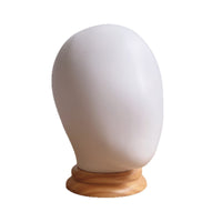 Tabletop Child Mannequin Head with Wooden Base Faceless Kids Display Head with Wooden Stand Versatile Model Realistic for Photography Studios, Craft Fairs
