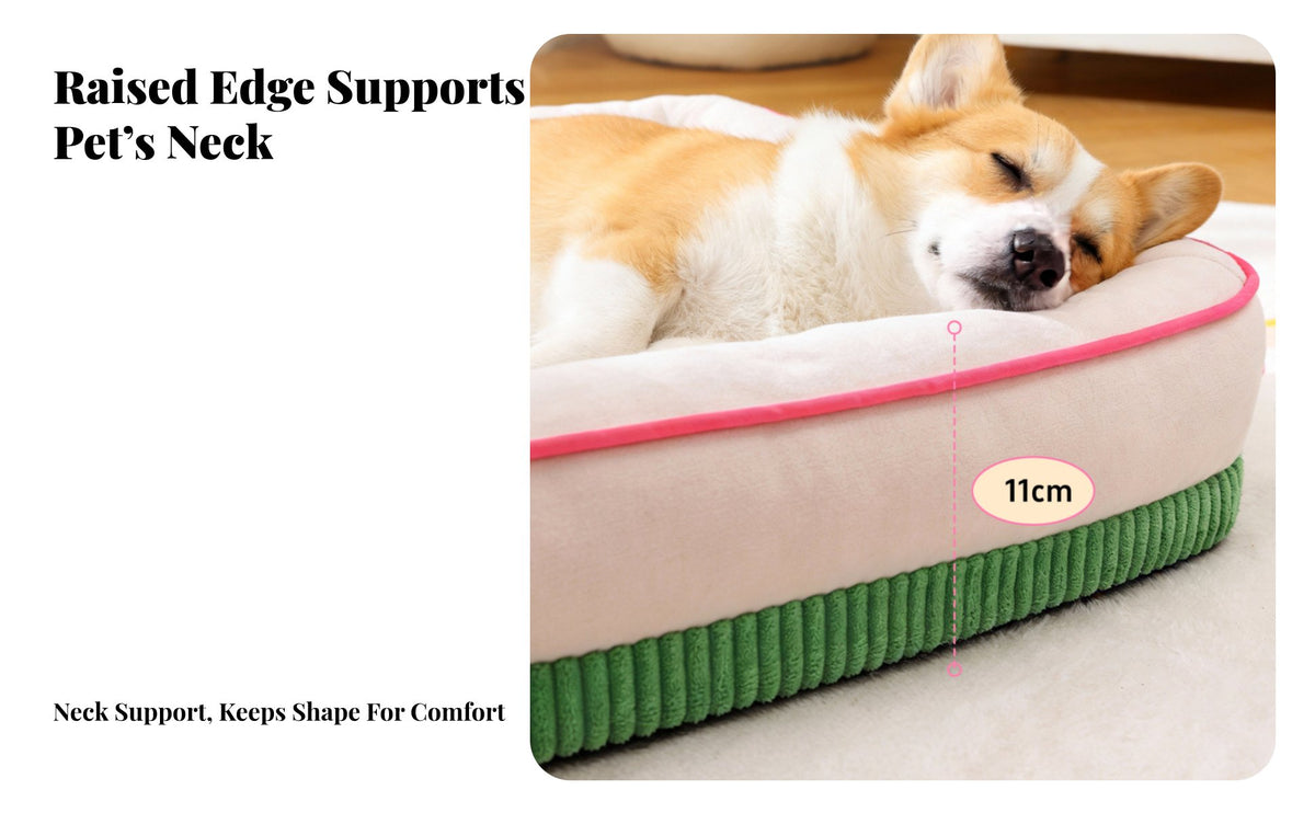 Washable Pet Cushion Multi-Season Washable Dog Cushion Skin-Friendly Material Foam Dog Bed for Cats, Small Dogs, Indoor, Travel