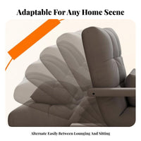 Foldable Design Padded Floor Recliner Provides Back Support Upholstered Floor Recliner Adjustable Backrest Lounge Chair Luxuriously Soft Cushioning for Students, Young Adults, Bay Window, Dorm Room, Reading Nook, Meditation Space