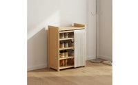 Large Capacity Shoe Cabinet with Dust Cover Nordic Design Multi-Layer Shoe Shelf Space-Saving Stable & Sturdy for Students, Entryway, Dorm Room, Closet