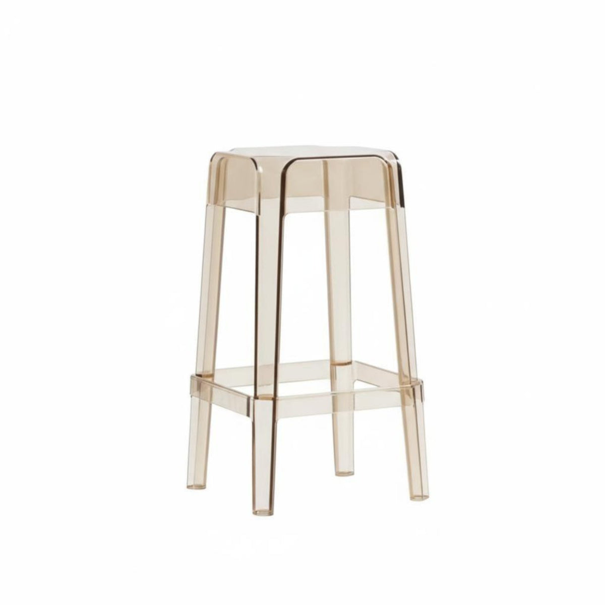 Nordic design Clear High Stool Transparent Design Bar Chair Modern Aesthetic Home Furniture Easy to Clean for Decor aficionados, Cafe Owners, Homeowners, Counter, Restaurant, Kitchen Island, Lounge